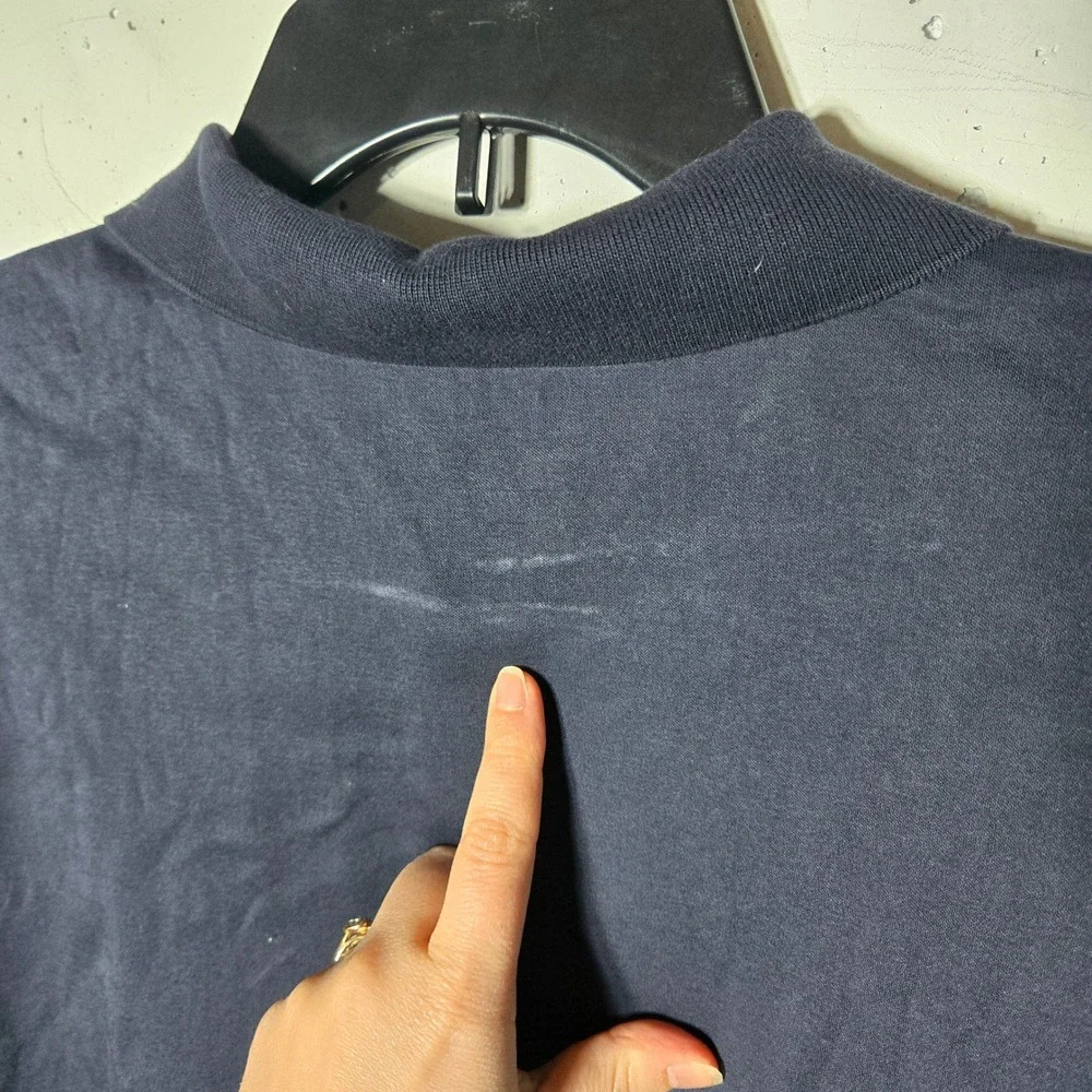 Banana Republic Men Blue Luxe Touch Performance Polo Shirt Large Preppy Business